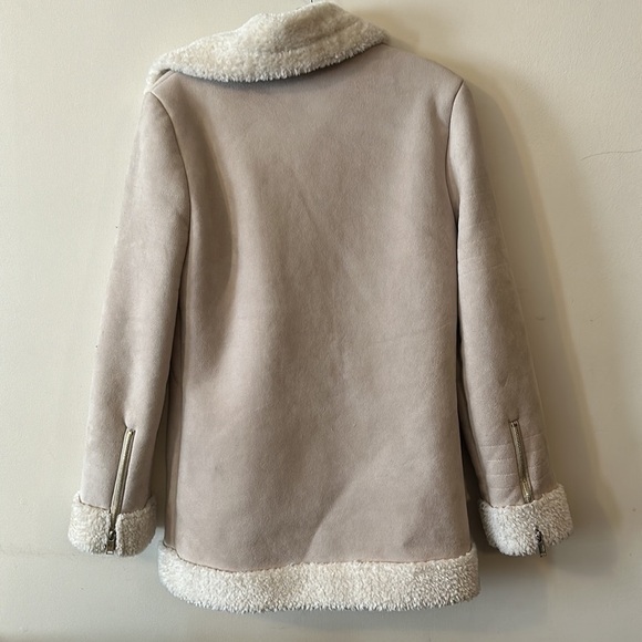 SHOW Me Your Mumu Calgary Coat in Horchata Faux Suede Cream Shearling - Picture 10 of 14